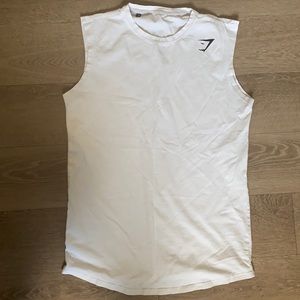 Men’s white gymshark tank top
